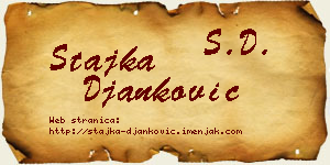 Stajka Đanković vizit kartica